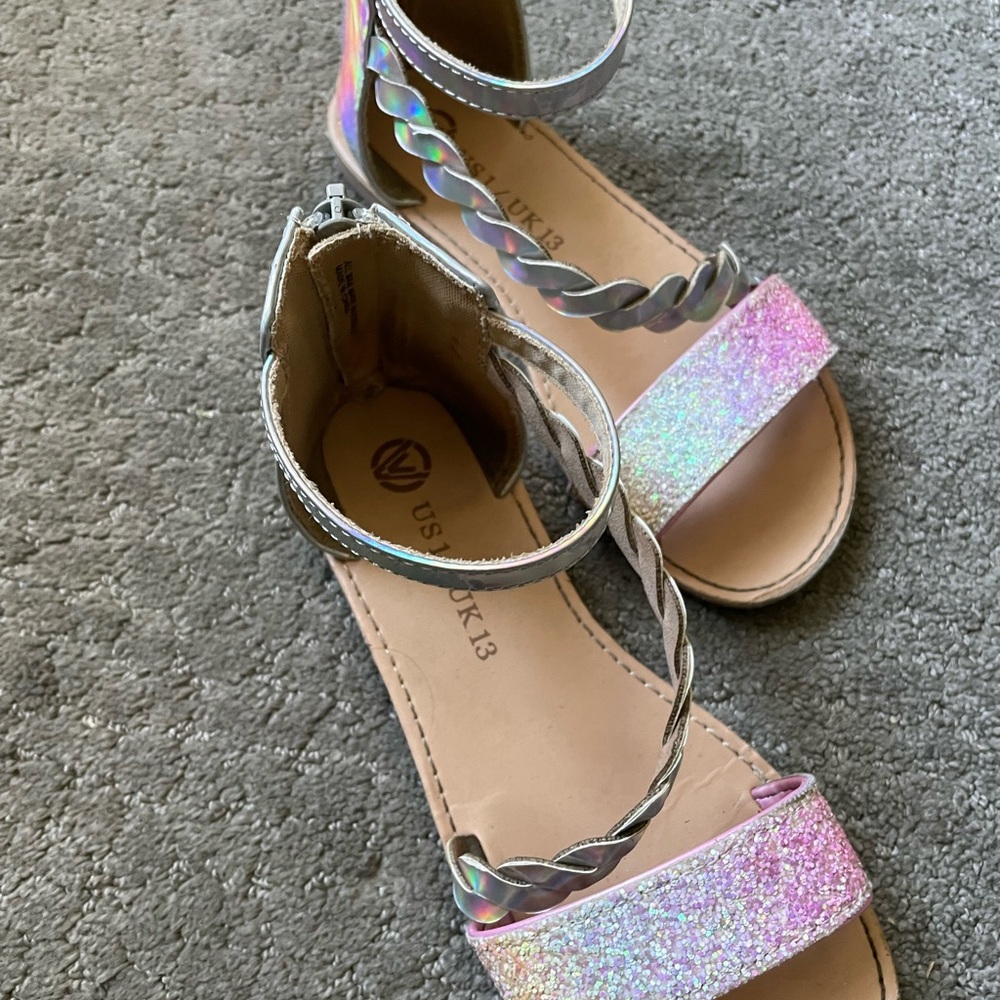 Sparkly Pink Kids Sandals